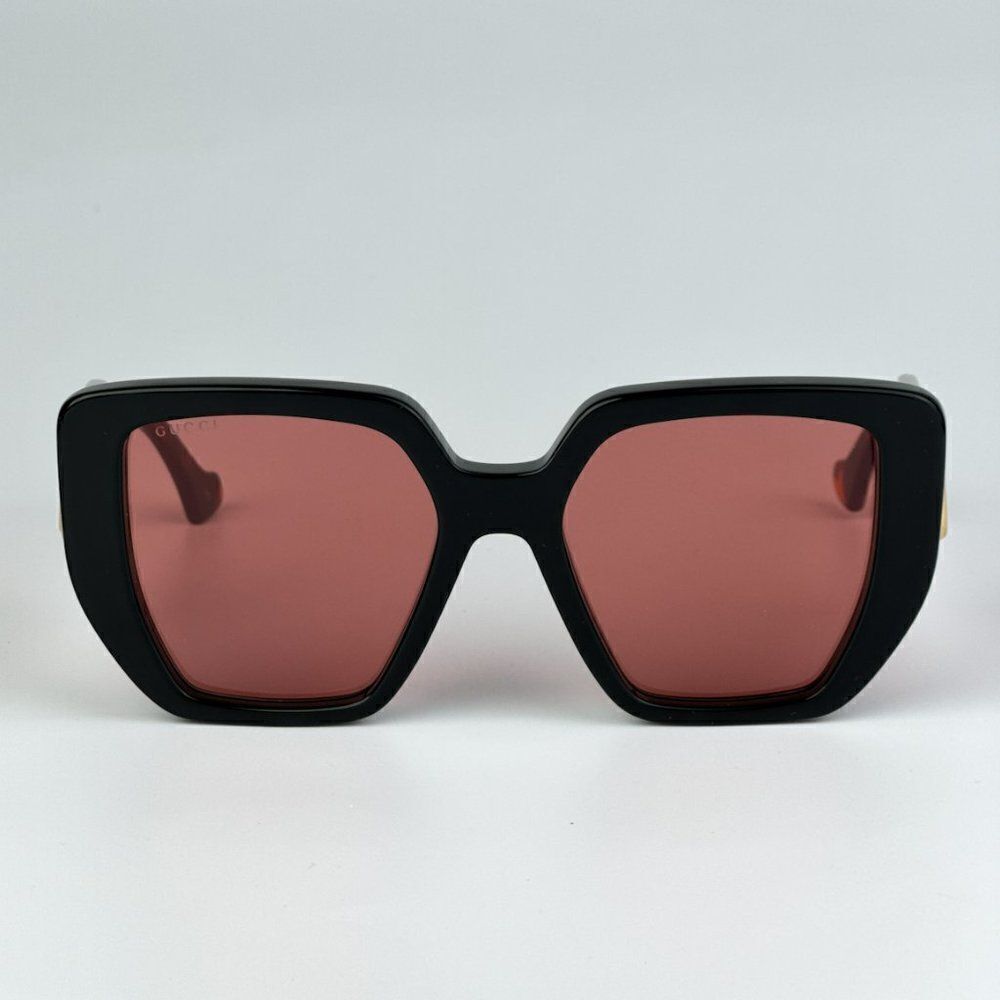 SALE! NEW Gucci GG0956S 009 Black Havana Orange Cat Eye Unisex Sunglasses - Picture 3 of 11